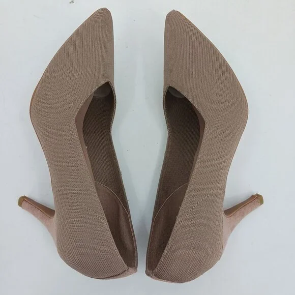 Alexis Bendel Taupe Pointed Toe Heels Pumps Size 7 - Picture 3 of 10